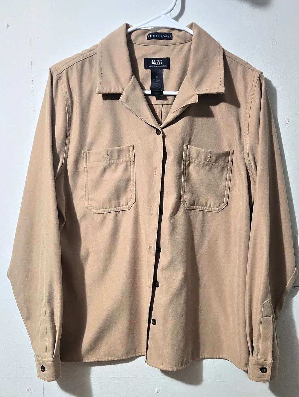 Crazy Horse Button-Down Shirt in Brown